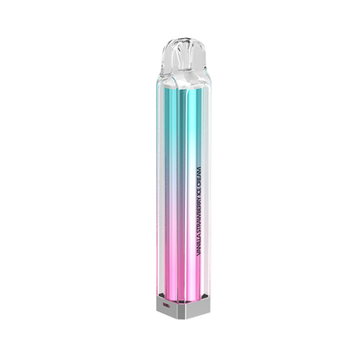 Nuevo diseño Crystal Disposable Vape Bar Up a 600 soplos con la batería 500mah