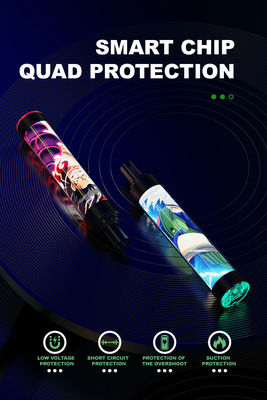 E-cigarrillo transparente de Shell Colorful Lights del tubo de la PC de la guía ligera luminoso