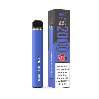 nicotina disponible de los soplos 50mg del dispositivo 2000 del palillo de Vape de la menta 3.6V