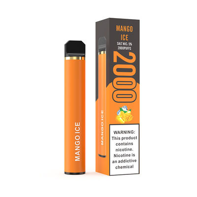 Soplos disponibles 1500mAh del cigarrillo 2000 del palillo E del hielo 3.6V Vape del mango