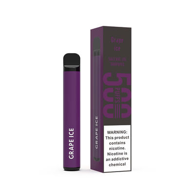 Cigarrillo electrónico disponible de la vaina/400mah 500puffs de Vape del hielo ligero de la uva