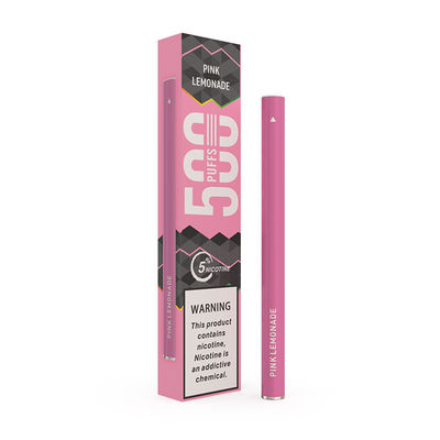 El cigarrillo rosado 50mg 500 de la pluma E de la limonada sopla la vaina disponible 1.3ml